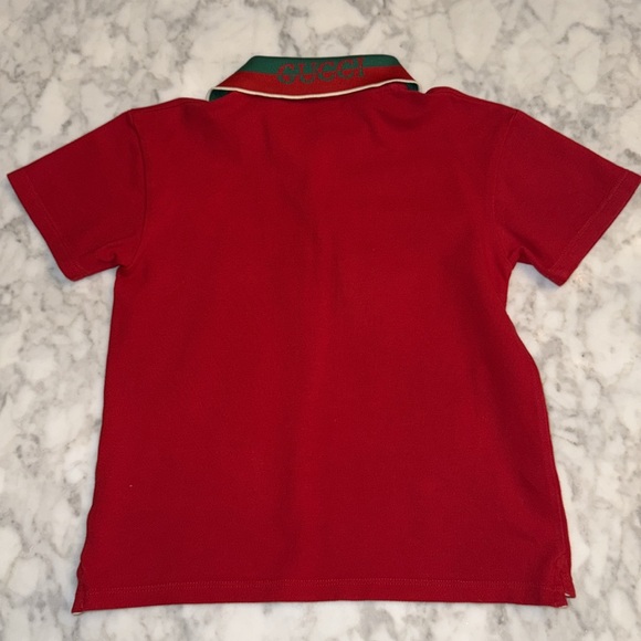 GUCCI BOYS POLO “GUCCI LOGO” COLLAR SHIRT 36M - Picture 8 of 8